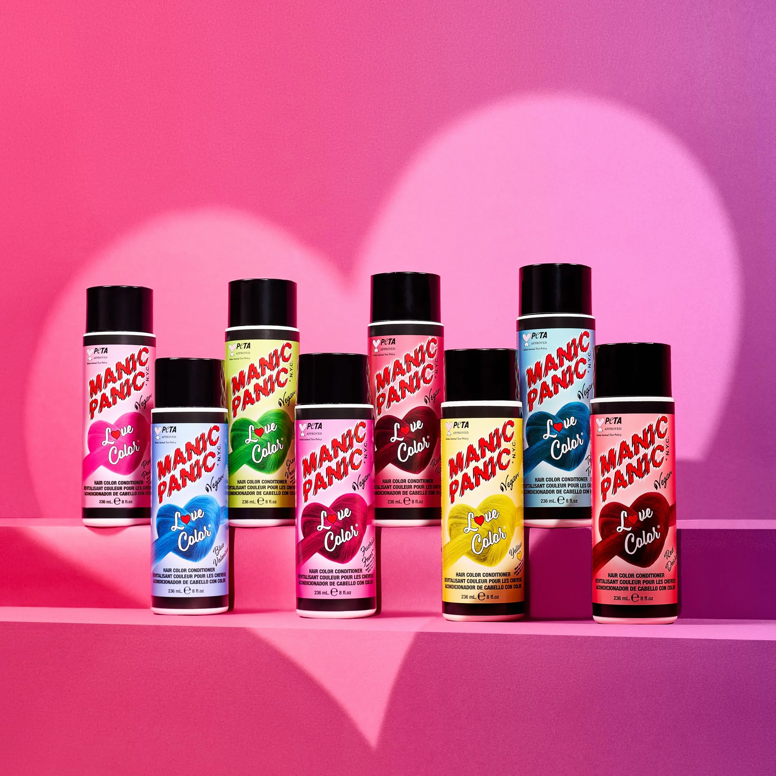 Acondicionador de color fantasía para el pelo Manic Panic LOVE COLOR, color rosa fucsia FUSCHIA FEVER,