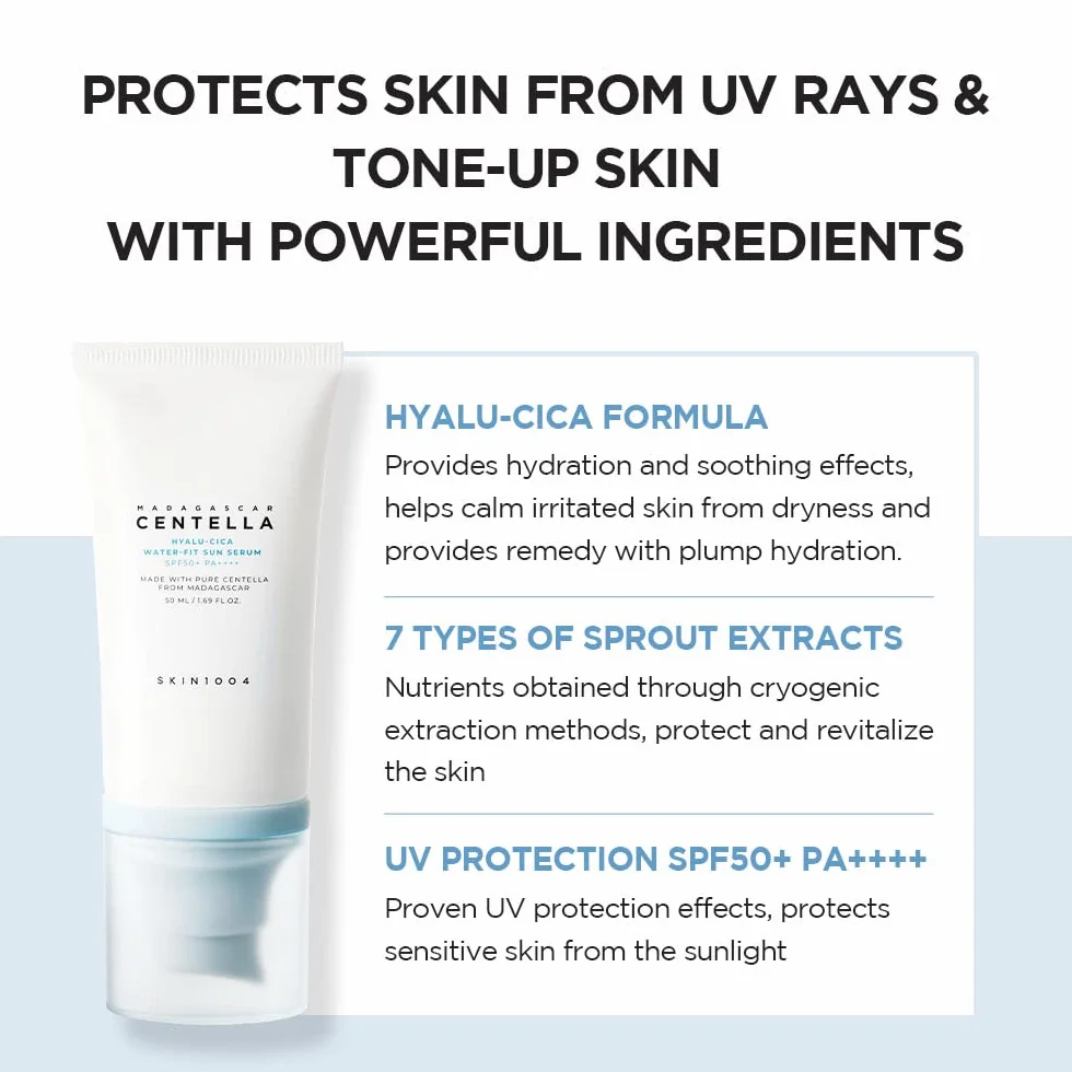 SKIN1004 Madagascar Centella Hyalu-Cica Water-Fit Sun Serum Set (2 piezas)