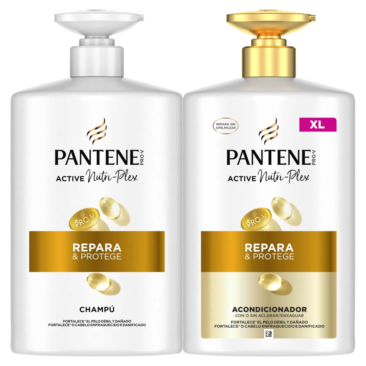 Pantene Pro-V Repara Y Protege Champú 1L, Acondicionador 800ml Con Dispensador, Pelo Seco Y Dañado. Limpia Y Protege Los Enlaces Capilares