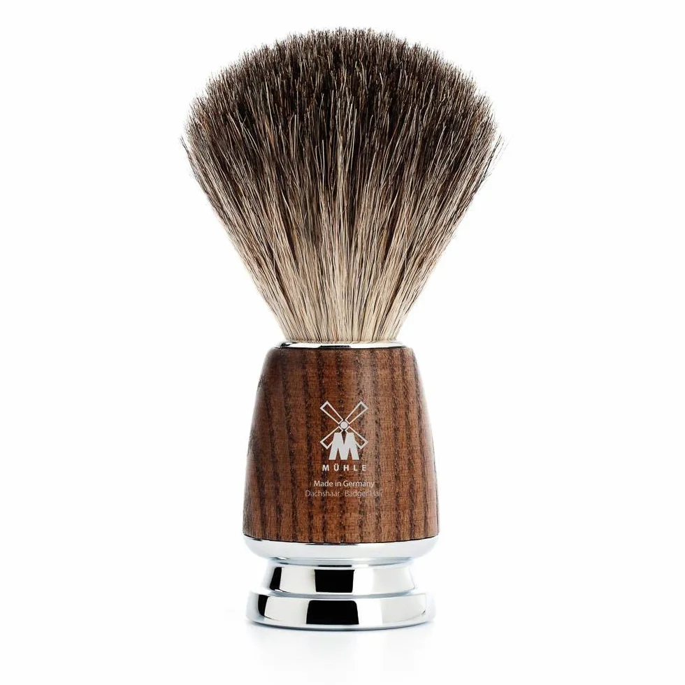 Set Afeitado Mühle Brocha Afeitar Tejón Gris, Maquinilla afeitar clásica Rytmo