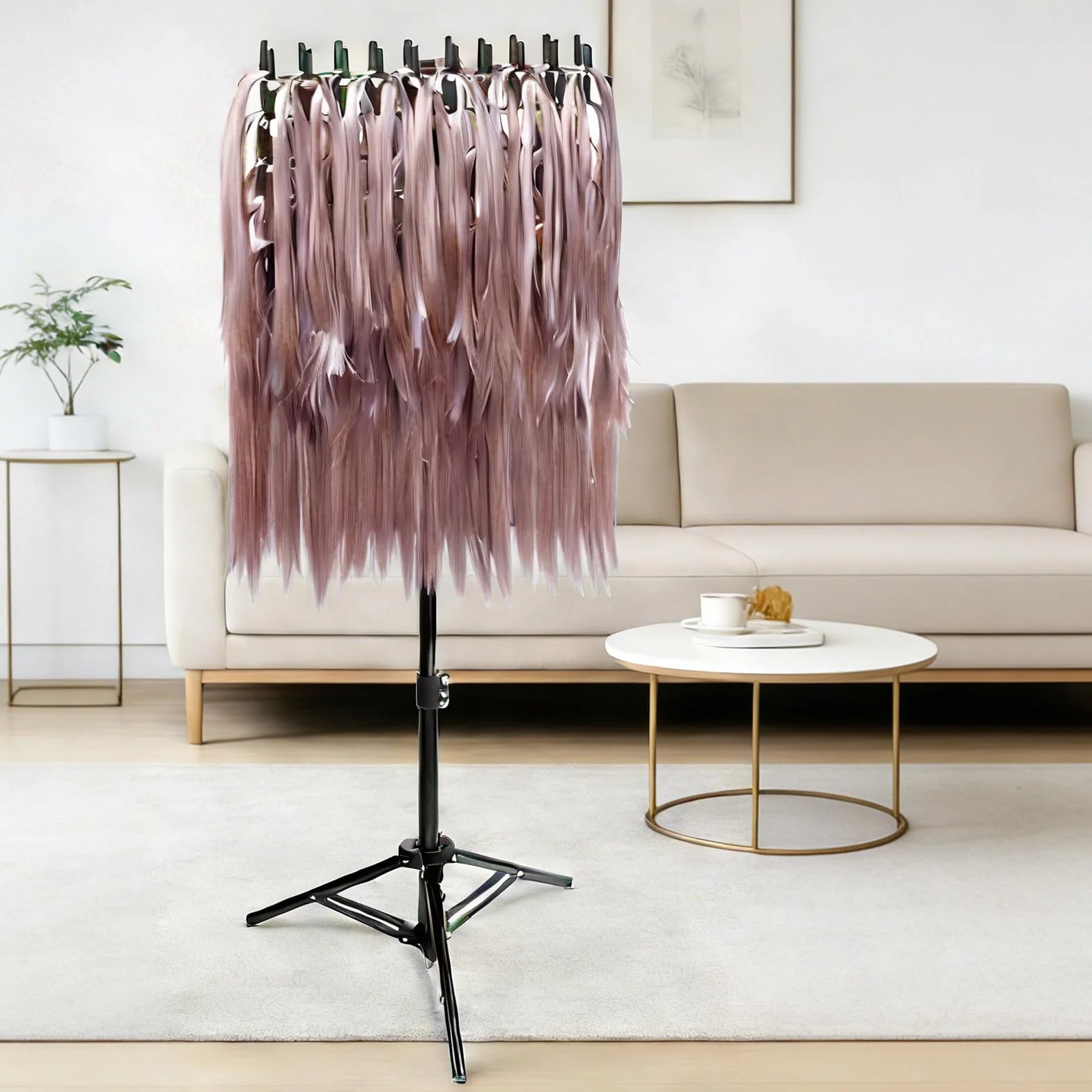 FARYODI Soporte ajustable para pelo trenzado, soporte para pelucas con 144 pines, organizador para peluquerías y trenzas