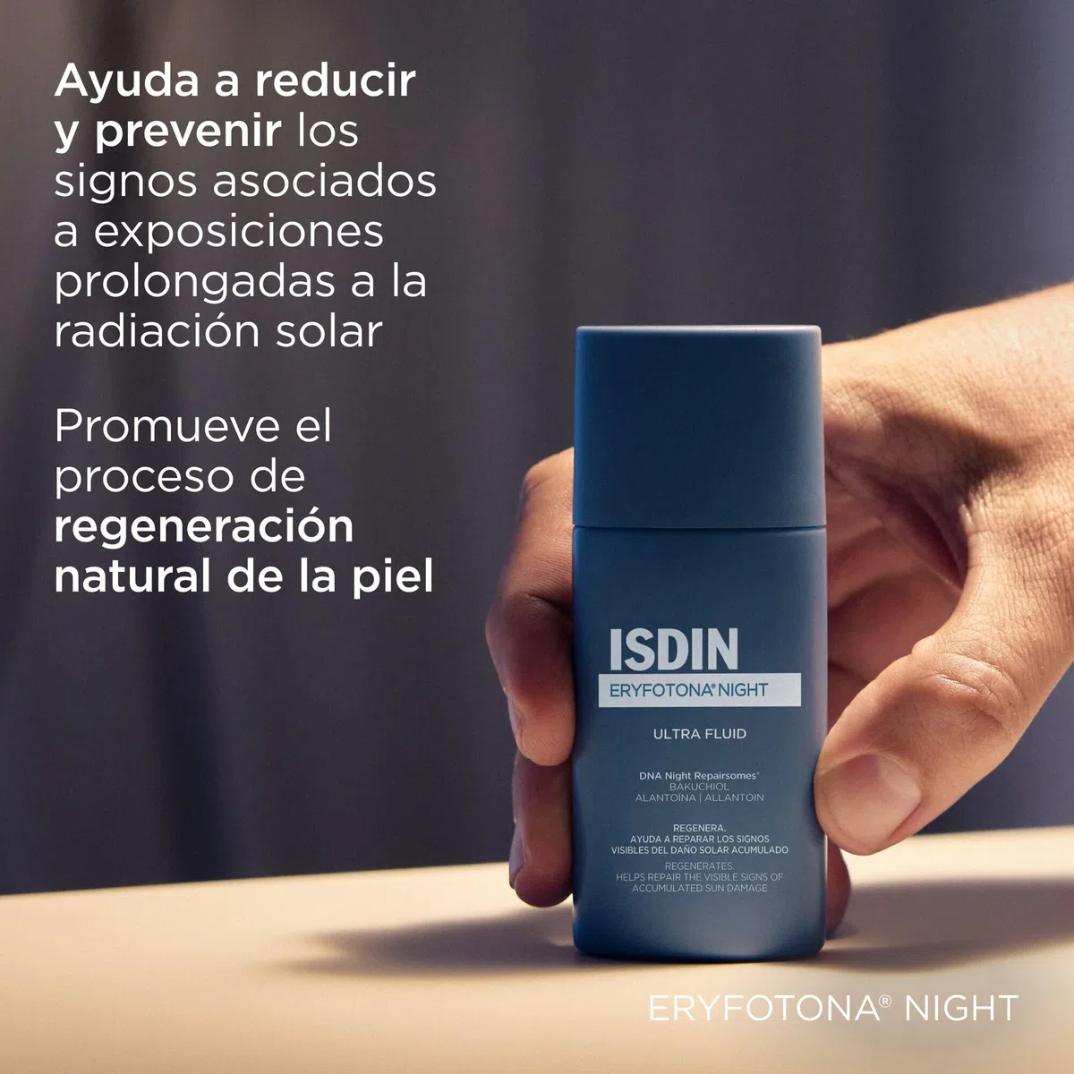 ISDIN Eryfotona Night, Serum Facial de noche, Repara y Previene el Daño Solar en la Piel y Promueve su Regeneración, Acción Antioxidante, 50 ml
