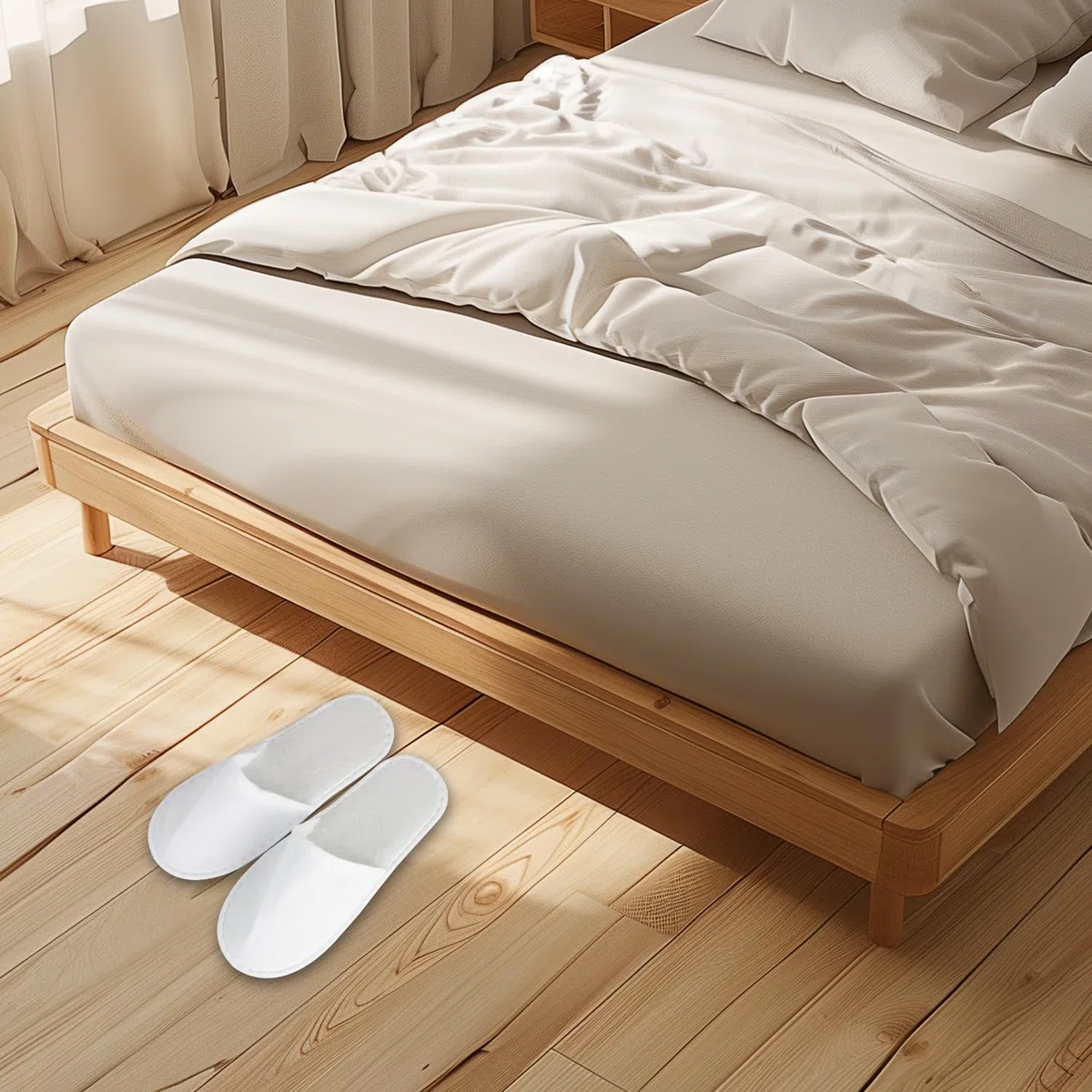 Tissting 20 Pares Pantuflas de SPA Desechables para Hotel, Zapatillas de Hotel para Invitados, Zapatillas de Hotel, Estar por Casa con Punta Cerrada Unisex para SPA, Hotel, Fiesta