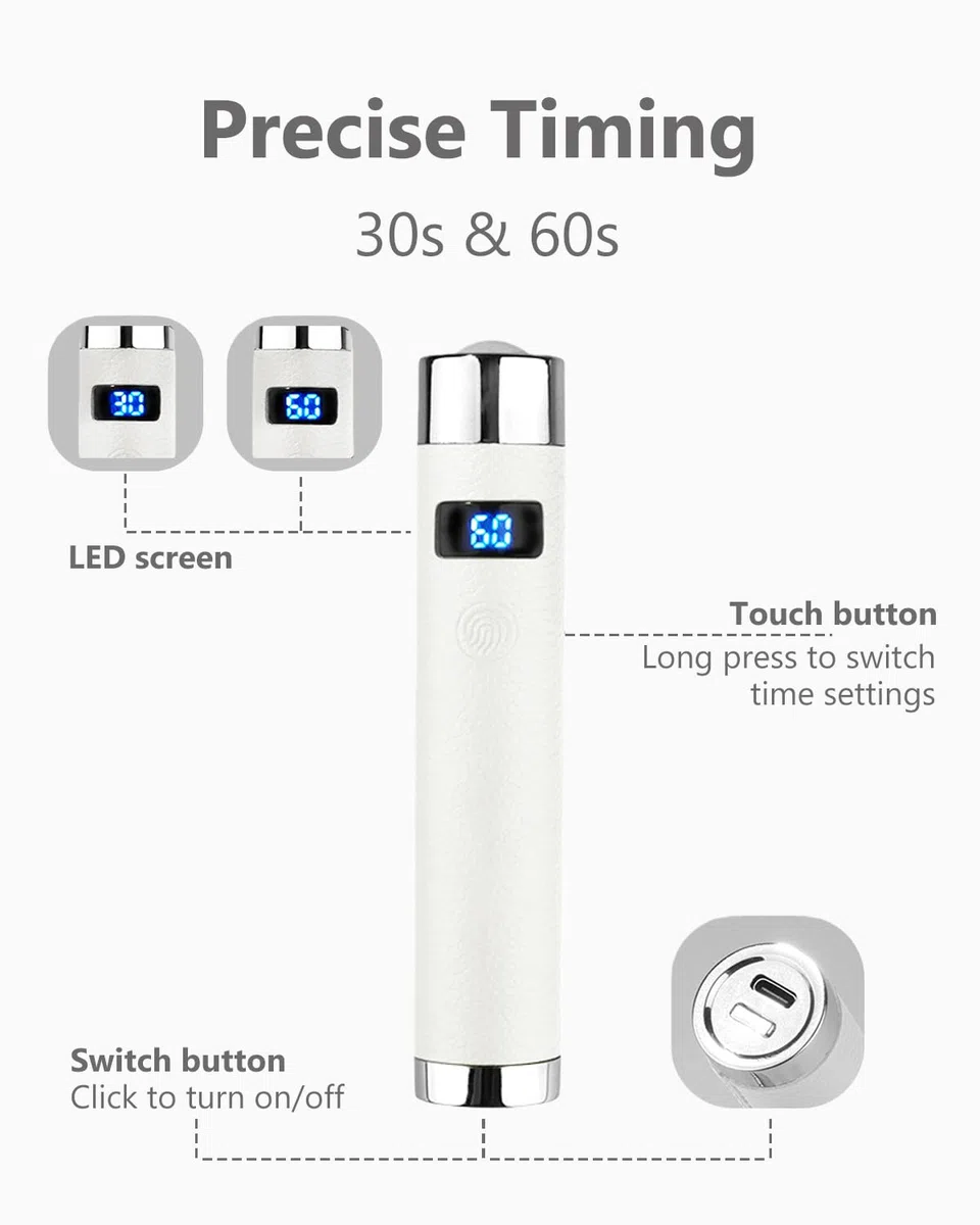 Aokitec Lámpara UV para uñas de gel, sensor AI, lámpara UV, activación sin contacto, 800 mAh, lámpara de uñas para pegamento de uñas, uñas de gel 3D, lámpara UV LED para uñas, lámpara UV LED para uñas