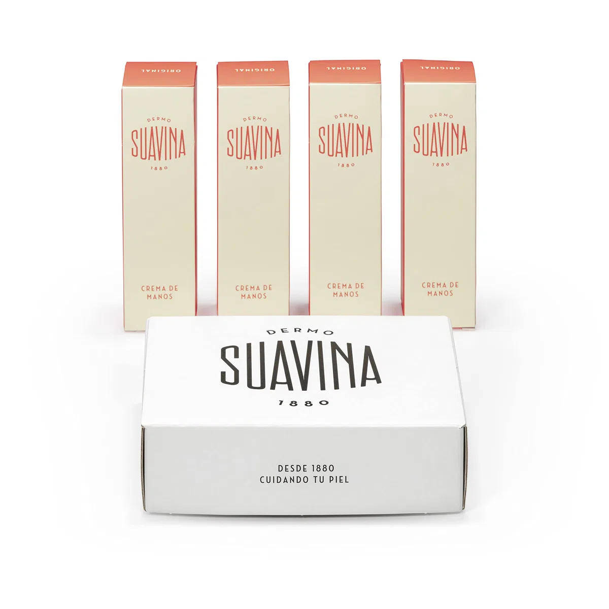 SUAVINA - Crema de Manos Natural | Crema para Manos Secas y Agrietadas de Rápida Absorción | | Hidrata y Nutre la Piel desde la Primera Aplicación Todo Tipo de Pieles | Pack 4 Unidades de 40 ml