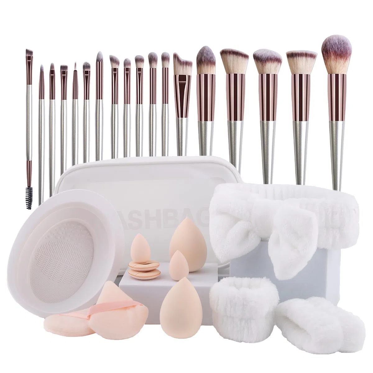 Brocha de Maquillaje Profesional Avanzada, 31 Piezas Juego de Brochas de Maquillaje Profesional Avanzado para Rostro y Ojos Blush Foundation Concealer Powder#3