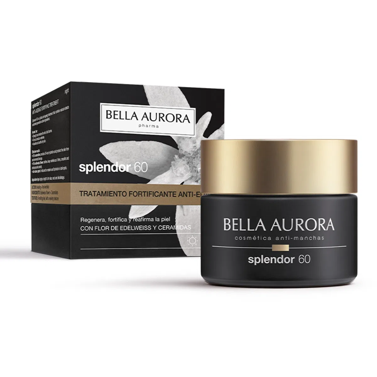 Bella Aurora Crema Facial de Día Anti-Edad 60+ Años SPF 20, 50 ml Anti-manchas, Anti-Arrugas y Despigmentante | Efecto Lifting | Ácido Hialurónico | SPLENDOR 60