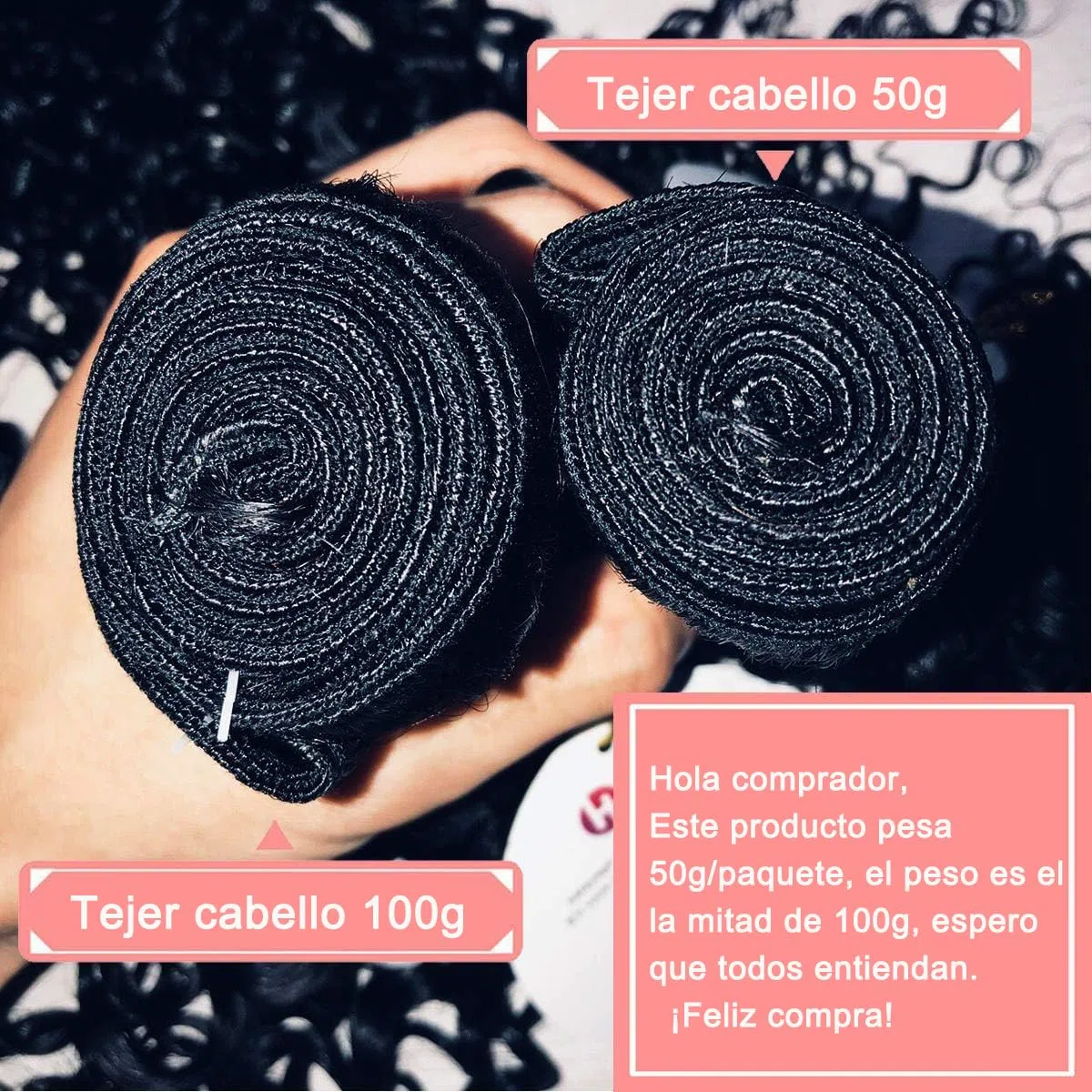 RICHAIR Paquetes de cabello humano liso, 2 paquetes, 16 pulgadas, 50g/paquete (100g en total), cabello humano brasileño 100% cabello virgen sin procesar Paquetes de tejido recto Cabello humano