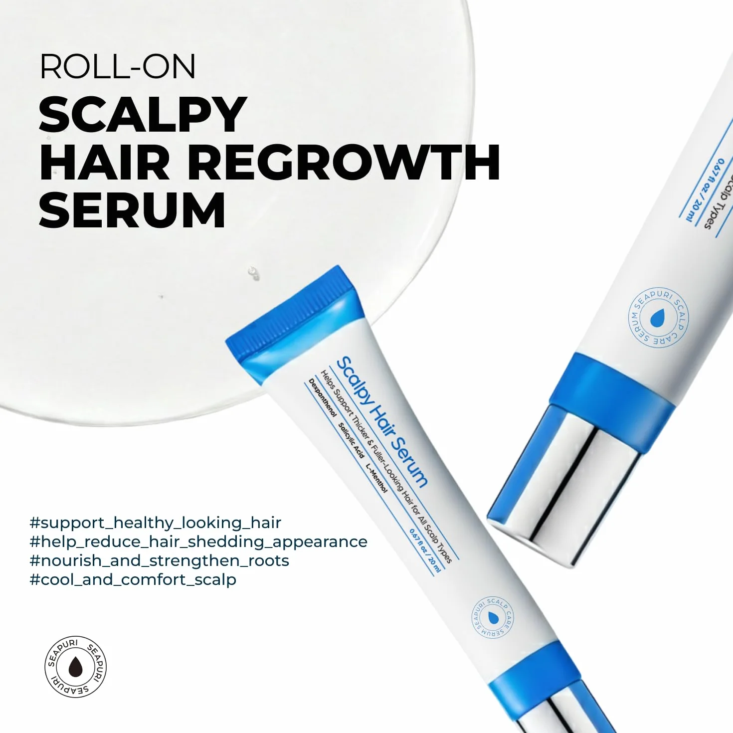 Seapuri Sérum Scalpy Scalp para cabello fino y frágil, pérdida de cabello y rotura del cabello, Sérum Anti-Chute Fortifiant