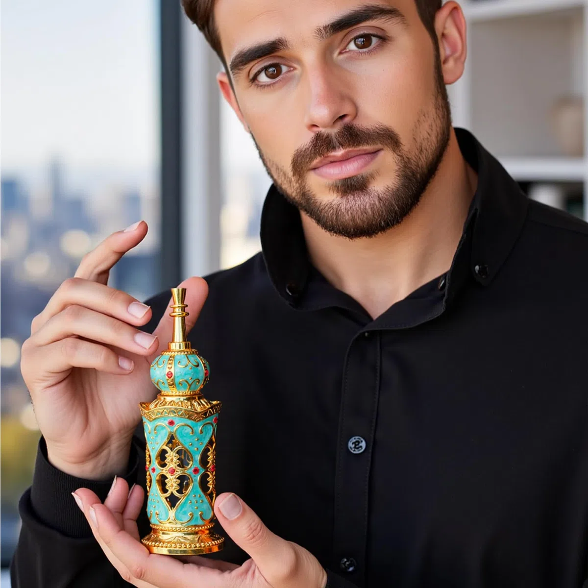 Perfume árabe para hombres, 15 ml de fragancia duradera Dubai Perfumes, lujoso aceite de perfume personal para hombres papá