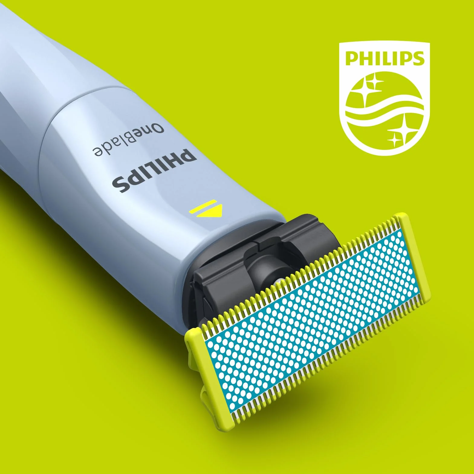 Philips OneBlade First Shave Auténtica Recortadora de Barba, Maquina de Afeitar Hombre, 2 Cuchillas, Cargador USB-A sin adaptador de pared, QP1324/30