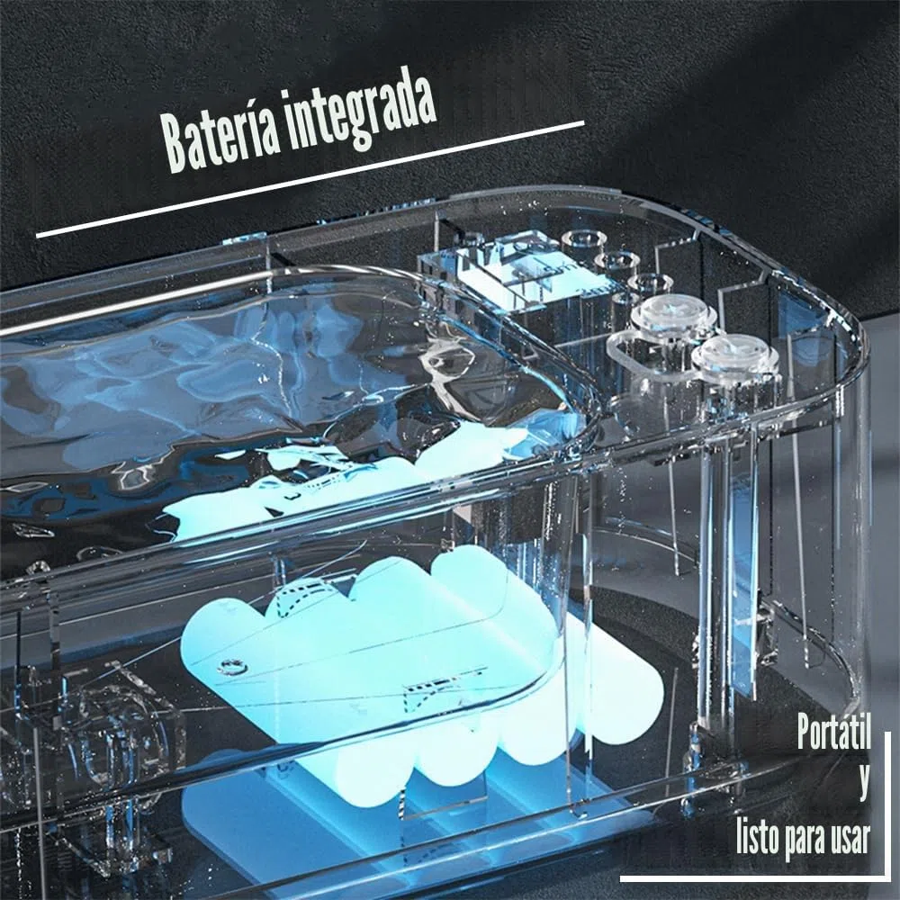 Pinkiou Esterilizador de bandeja, esterilización recargable por vibración, caja esterilizadora germicida por inmersión salón de belleza manicura herramientas para el cabello
