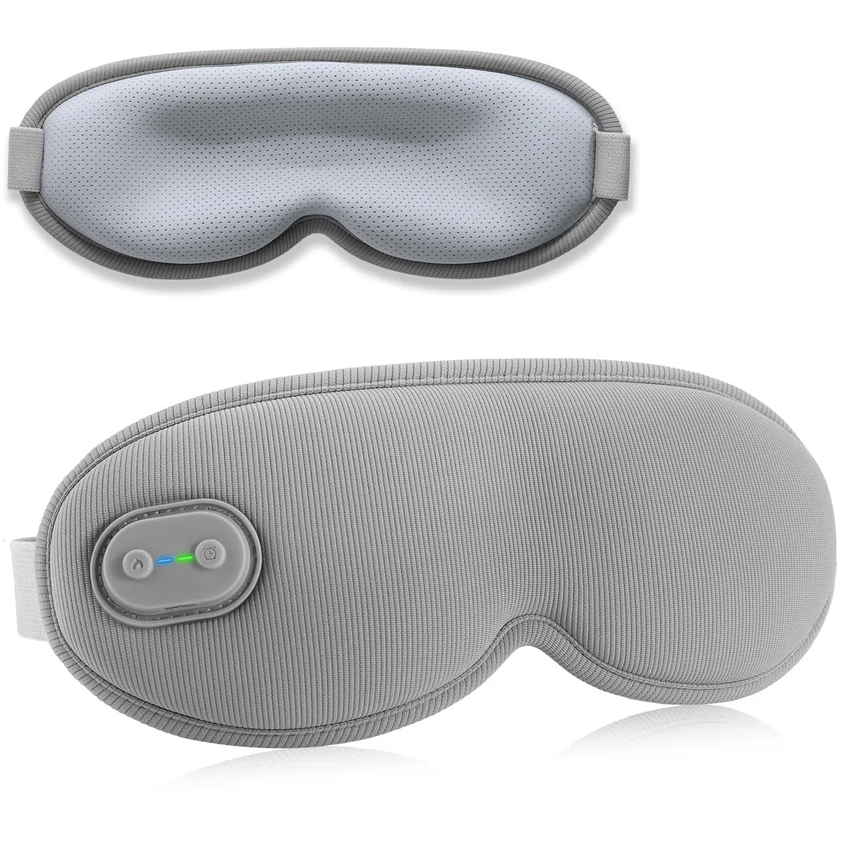 VINTEAM Máscara de Ojos Calentada 3D Mascarilla de Ojos con 3 Niveles de Calor, Temporizador de 3 Modos Máscara Ocular Térmica Recargable con 1200mAh Batería Alivia Fatiga Ocular para Hombre Mujer