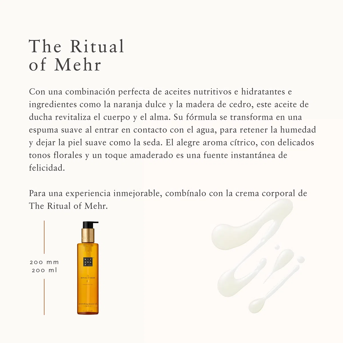 RITUALS The Ritual of Mehr Aceite de Ducha, 200 ml