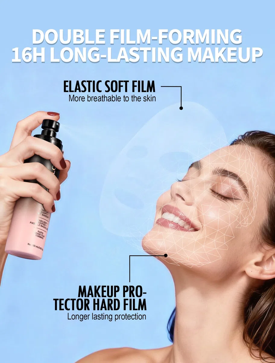 Anglicolor Spray Fijador Mate, Secado Rápido 15 Segundos, Niebla Fina, Control De Grasa, Para Piel Grasa Y Mixta, Maquillaje 16 Horas Duradero, Capacidad Grande 190ml