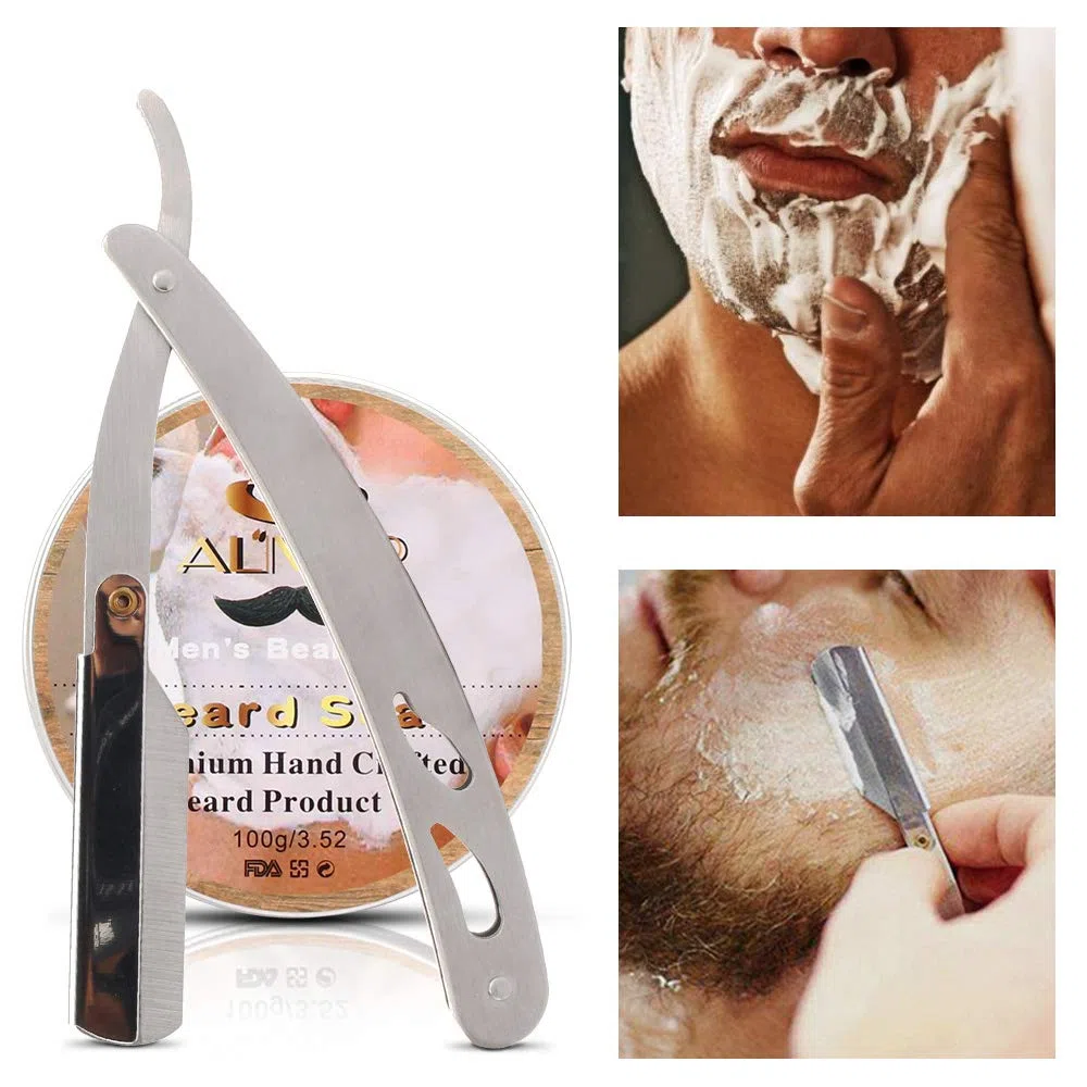 Kit Barba para Hombre, Juego de barba Hombre, con Champú de barba, Aceite para barba,Bálsamo,Peine barba, Cepillo, tijeras, set de cuidado para la barba, set de regalo para hombre