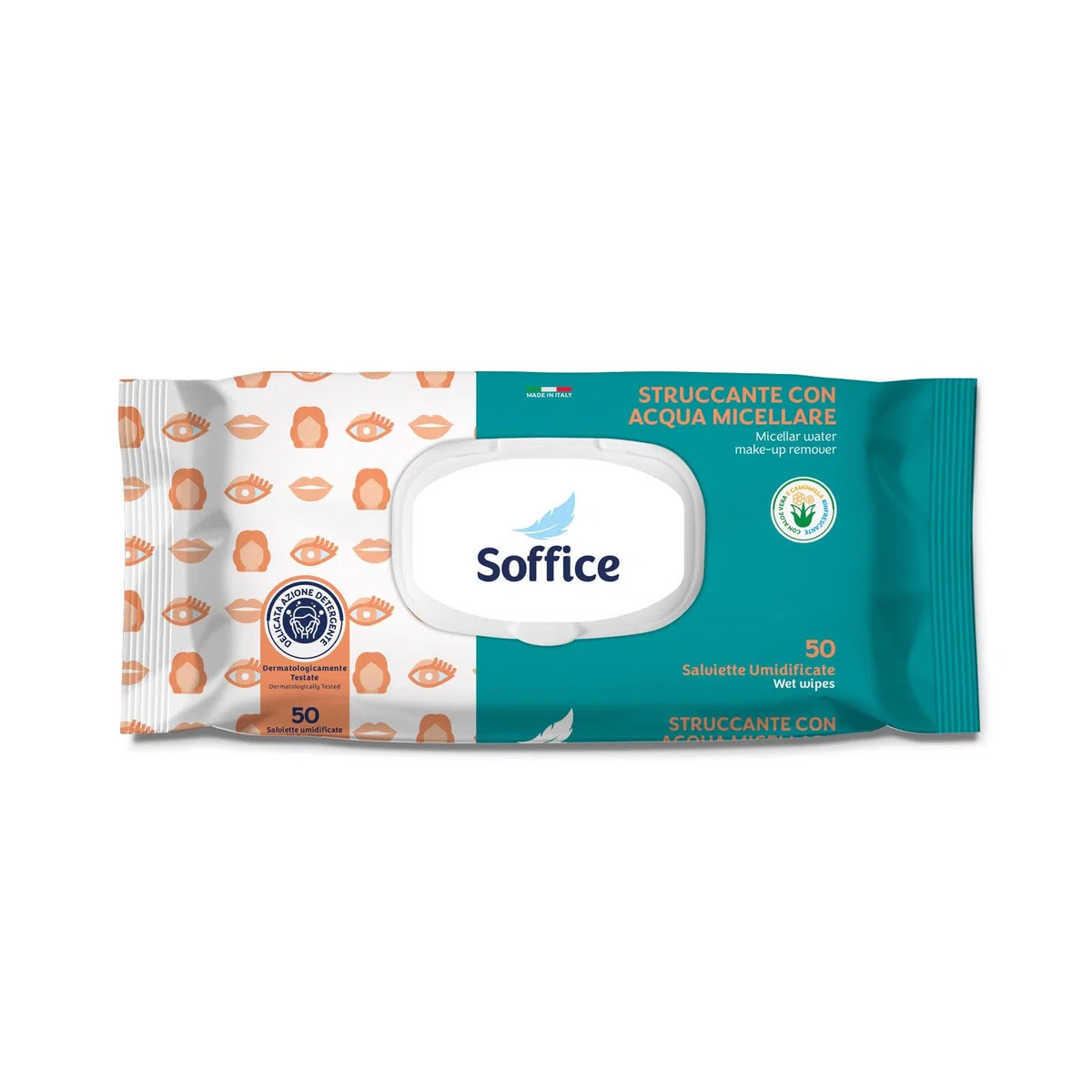 Toallitas desmaquillantes para rostro y ojos con agua micelar – Desmaquillante completo en toallitas, 50 unidades Pop-Up