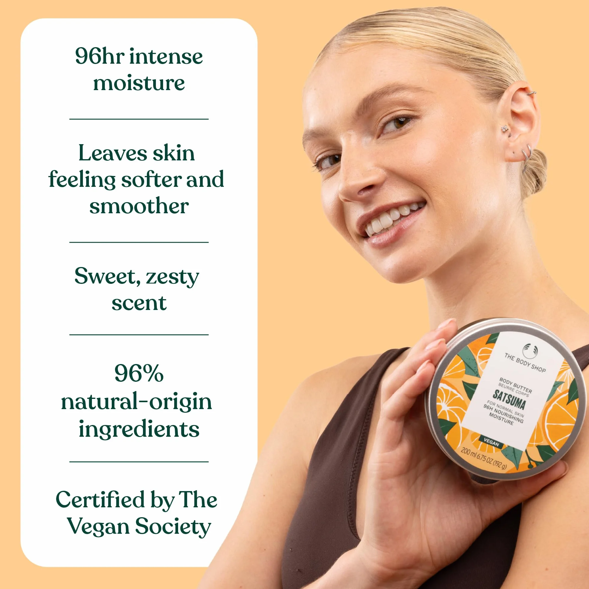 Satsuma Body Butter Hydration for Normal Skin with Satsuma Oil (200ml/192g/6.75 OZ)
