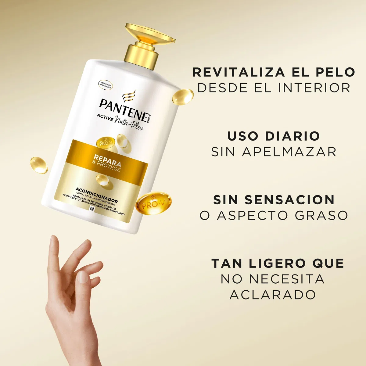 Pantene Pro-V Repara Y Protege Champú 1L, Acondicionador 800ml Con Dispensador, Pelo Seco Y Dañado. Limpia Y Protege Los Enlaces Capilares