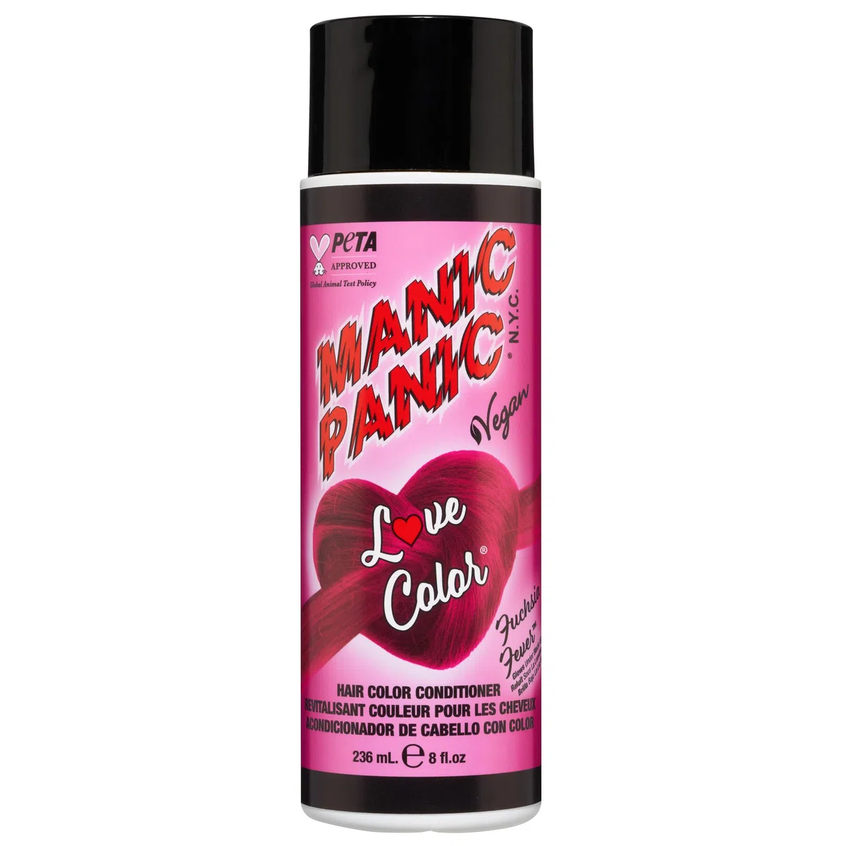 Acondicionador de color fantasía para el pelo Manic Panic LOVE COLOR, color rosa fucsia FUSCHIA FEVER,