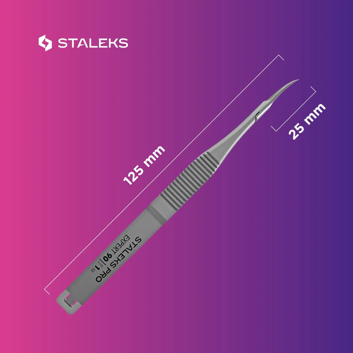 STALEKS PRO Expert 90 tipo 1, tijeras para cutículas, herramienta de manicura SE-90-1