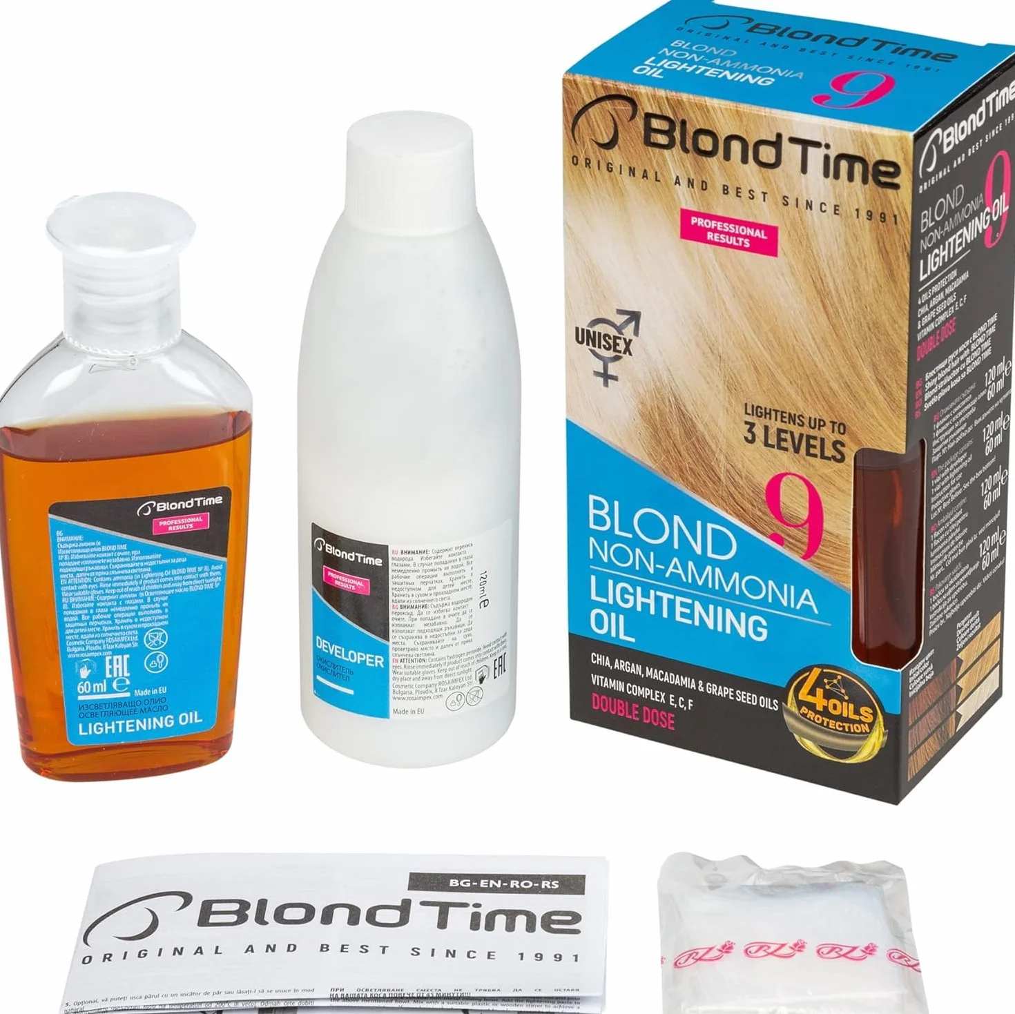 Aceite Decolorante para cabello aclara hasta 3 tonos | Tono Natural | Decolora sin dañar el pelo | Hidrata, Cuida, Nutre y Protege | Sin Amoniaco | 180 ml