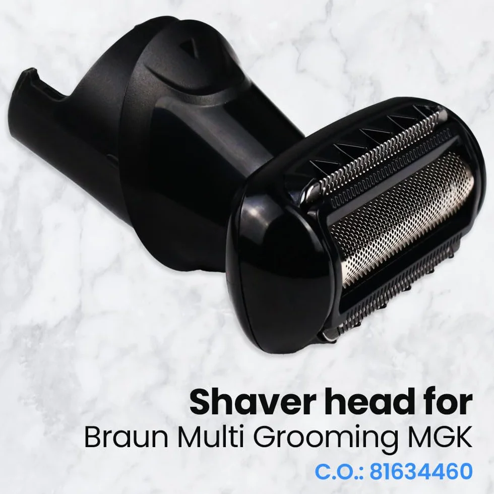 Anakel Home Repuesto Cabezal para Afeitadora Eléctrica Hombre 81634460 Compatible con Braun Afeitadora Corporal Multi Grooming MGK3080, 5515, 5541 y 5544