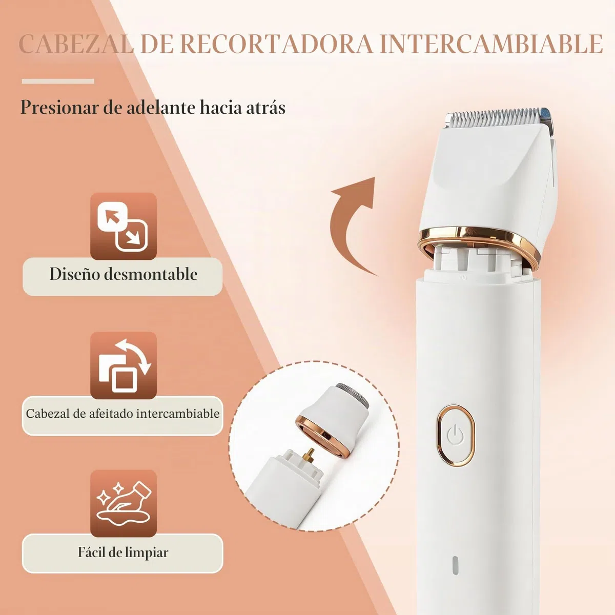 Maquinilla de afeitar para mujer, 3 en 1 para mujeres, depiladora facial para mujeres, recargable con estación de carga USB, afeitadora eléctrica para piernas, brazos y cara, afeitadora impermeable