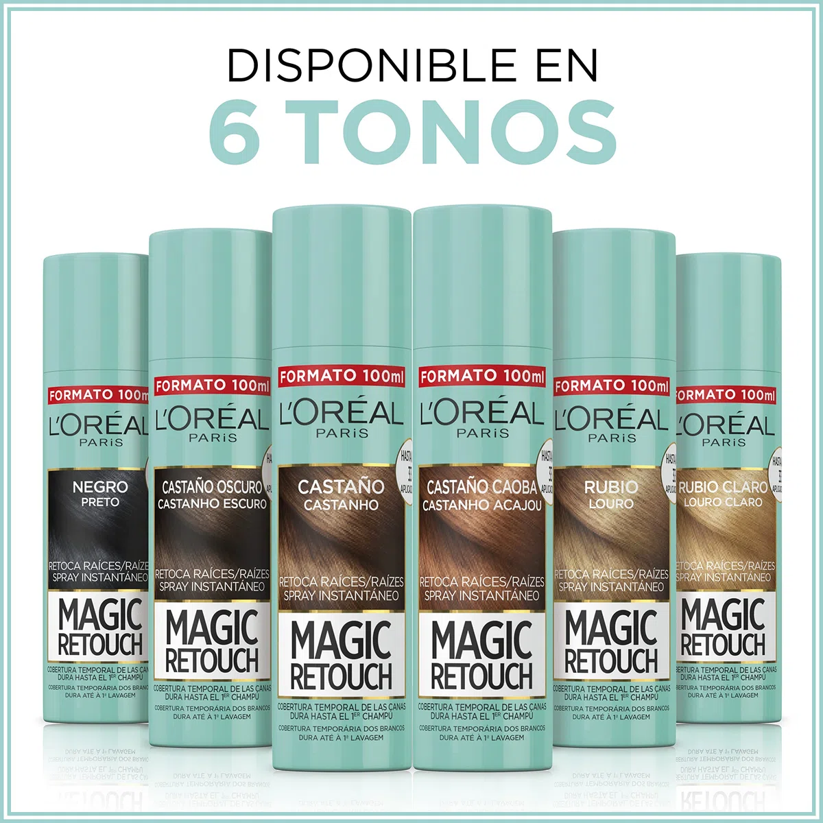 L'Oréal Paris Magic Retouch Castaño, 150 ml