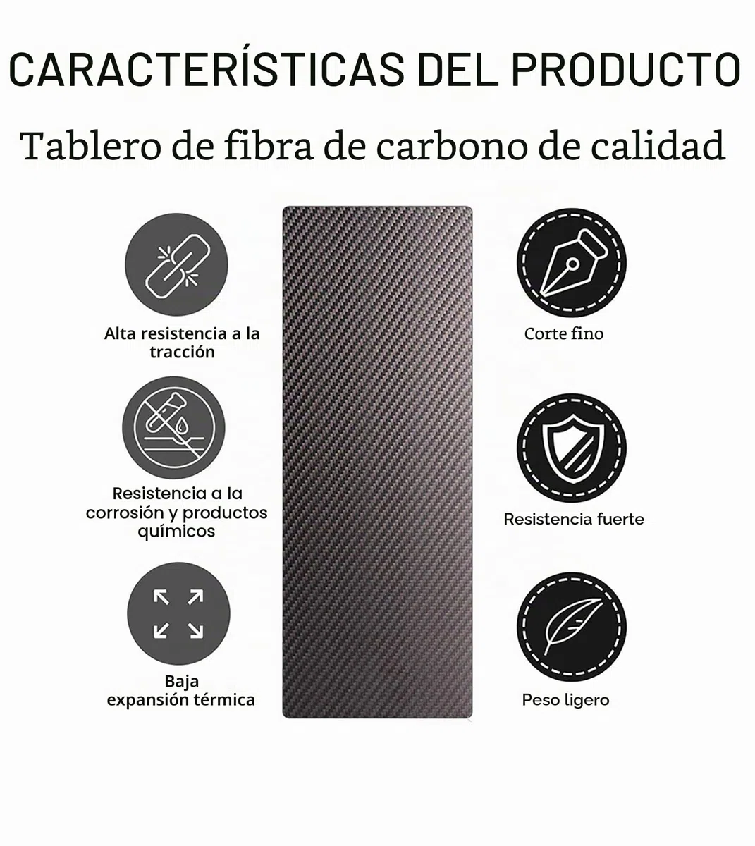 Tablero de balayage profesional de fibra de carbono - Herramienta de peinado ligera y antideslizante para peluquería, uso en salones de belleza (Color: negro mate H)