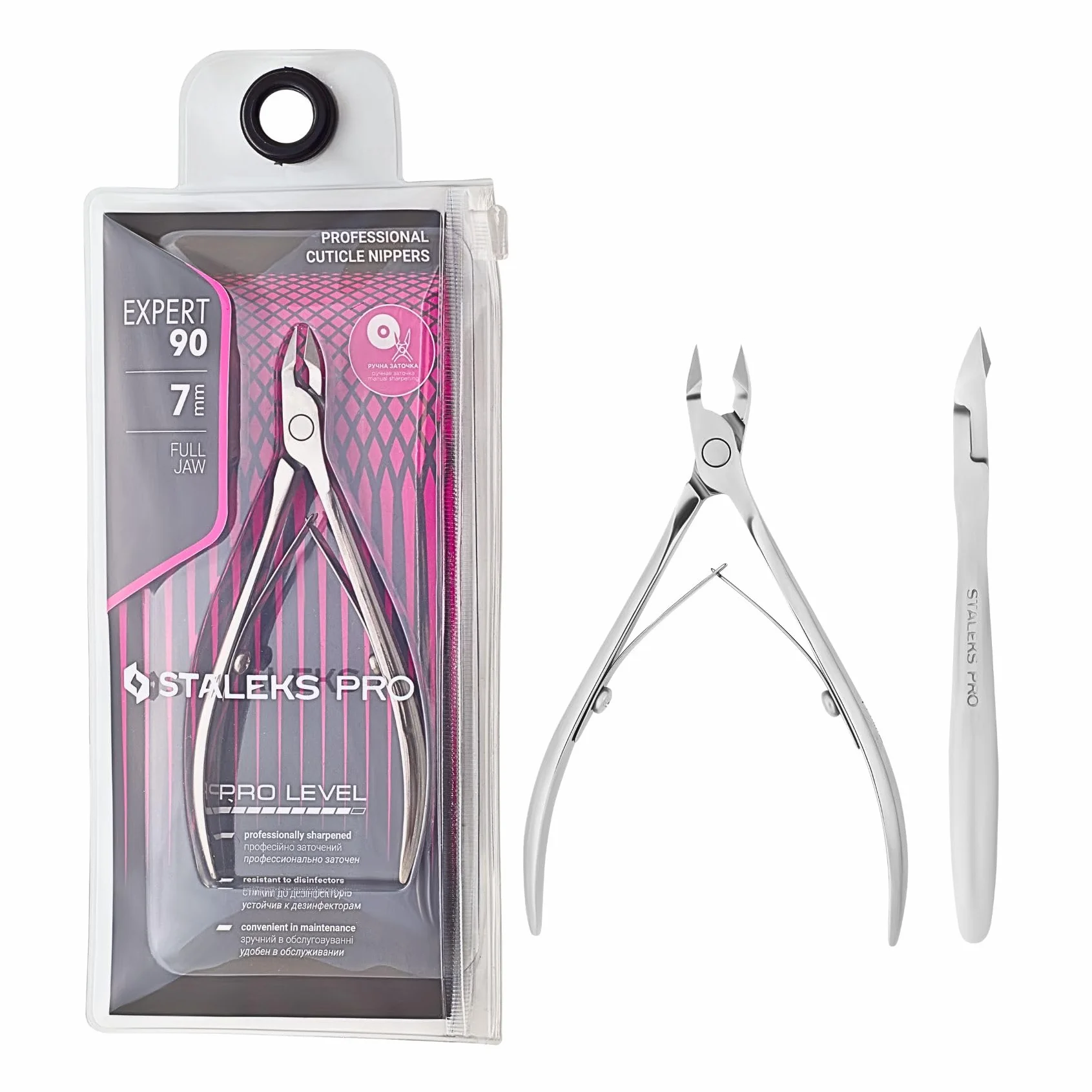 STALEKS PRO by Natury Nails Alicate Expert profesional para cutículas de 7 mm. Acero inoxidable (NE-90-7)