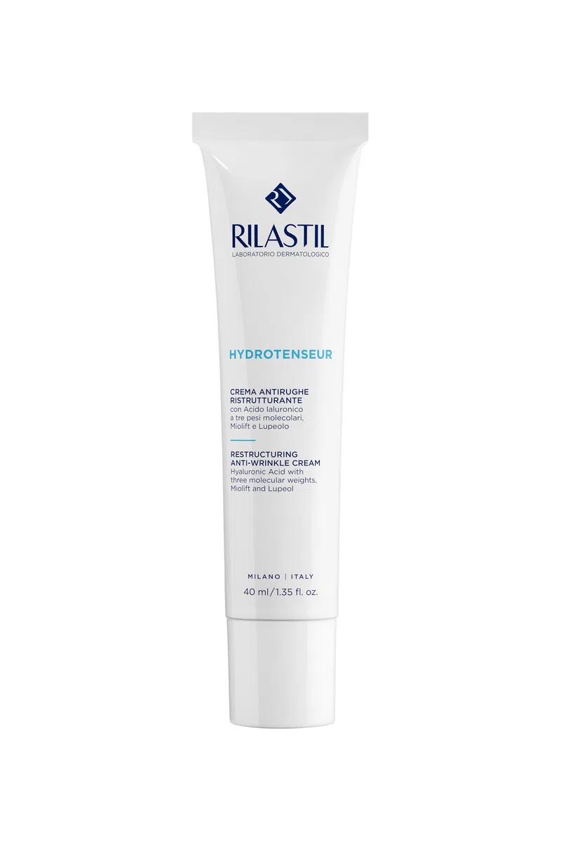 Rilastil - Hydrotenseur Gel - Crema Reestructurante, Antiarrugas y Antimanchas con Ácido Hialurónico, Hidrata, Rellena y Repara, Para Todo Tipo de Pieles - 40 ml