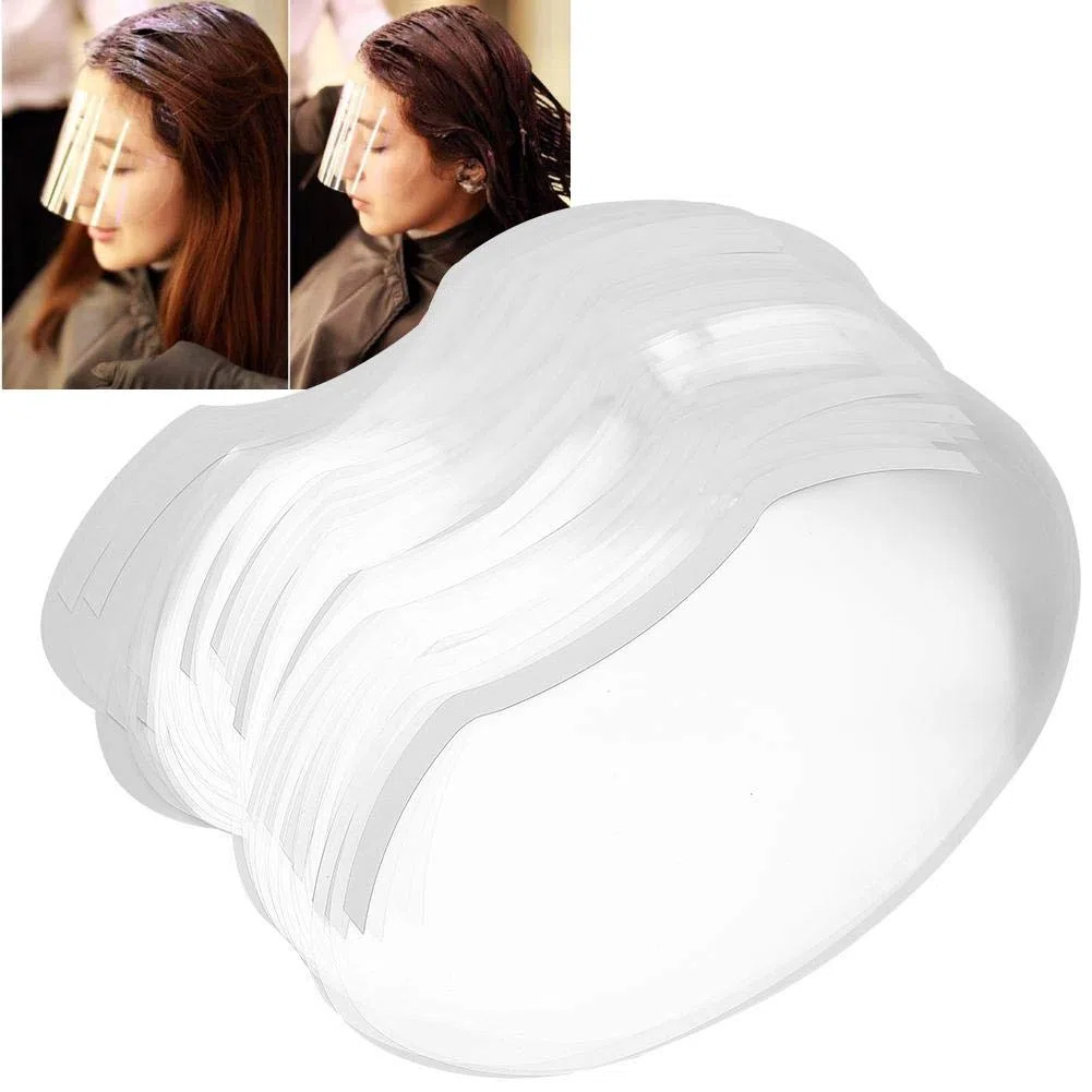 Protector Facial de Laca Para El Cabello, 100 Piezas Profesional Transparente Para Peluquería Peluquería Tinte Para El Cabello, Protección Para La Cara Ojos