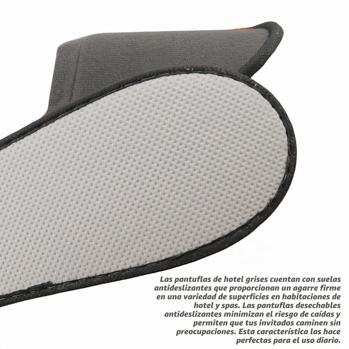15 pares de zapatillas de hotel gris: zapatillas antideslizantes desechables, cómodas y transpirables, juego de zapatillas de casa de invitados, zapatillas de rizo unisex, para huéspedes de
