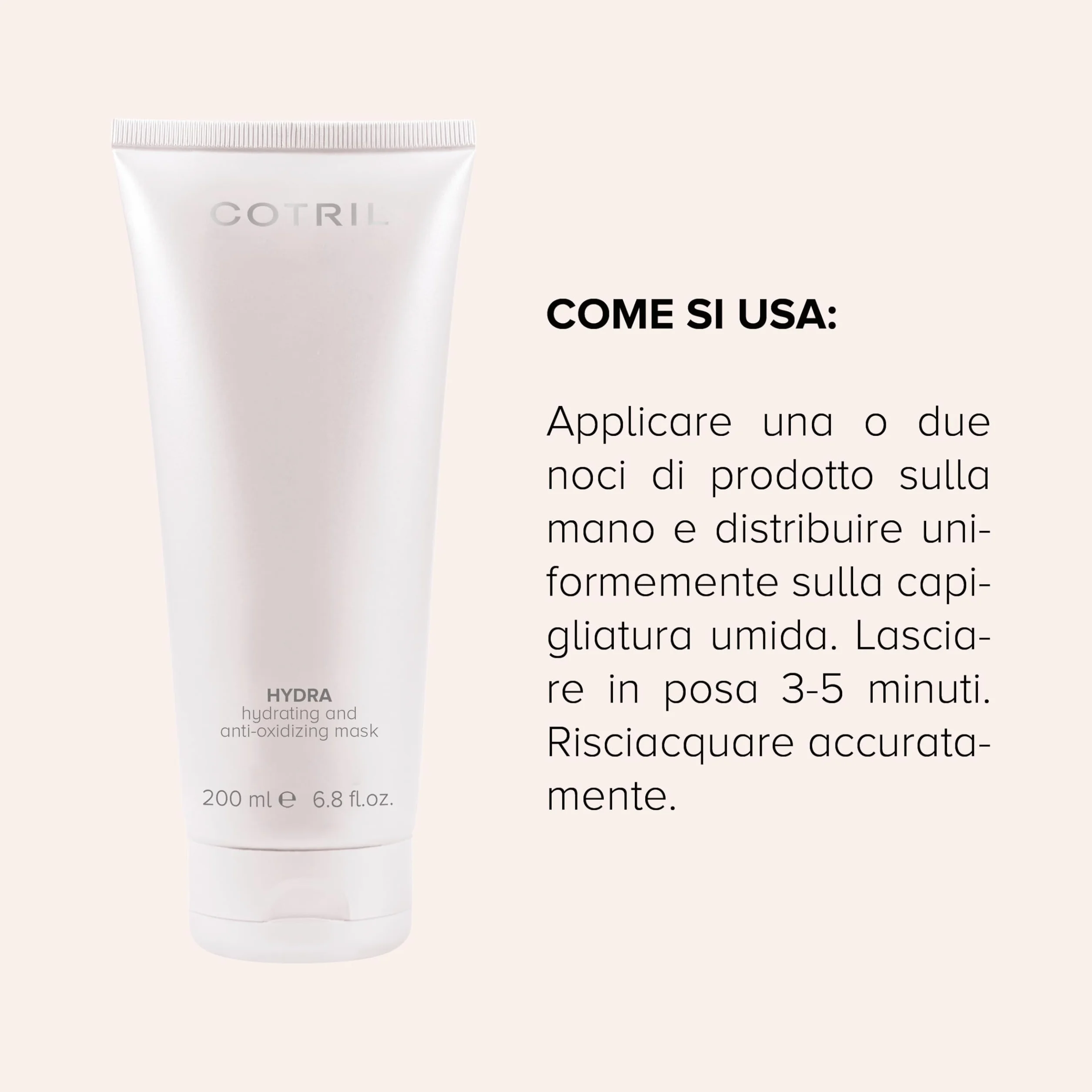 Cotril - Mask Hydra - Mascarilla hidratante y antioxidante para cabellos deshidratados 200 ml