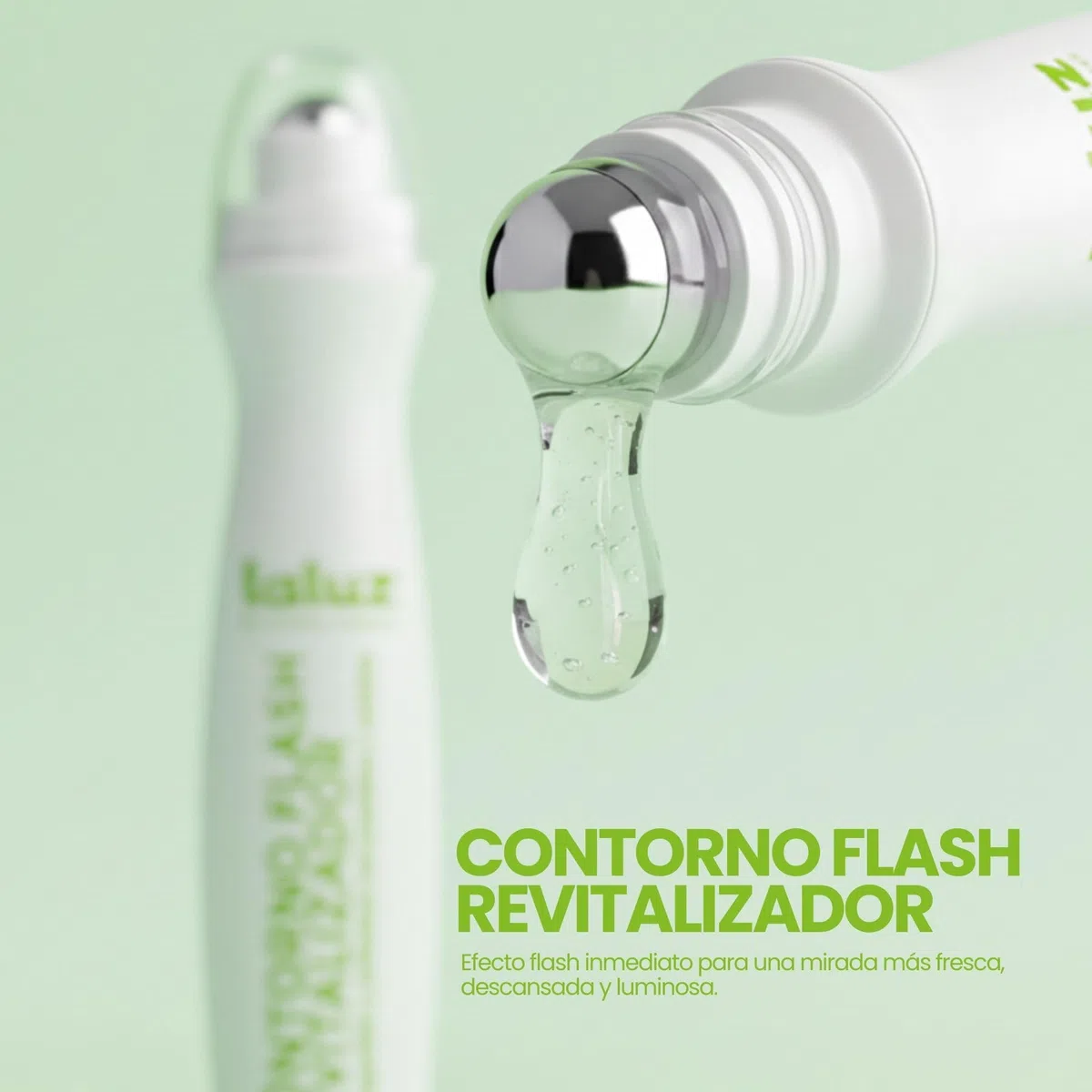 Lourdes Moreno | Contorno Flash Revitalizador con Cafeina | 12ml | Roll-on Refrescante Para Contorno Ojos | Formula Antifatiga Que Reduce La Apariencia De Bolsas Y Ojeras | Efecto Flash Inmediato