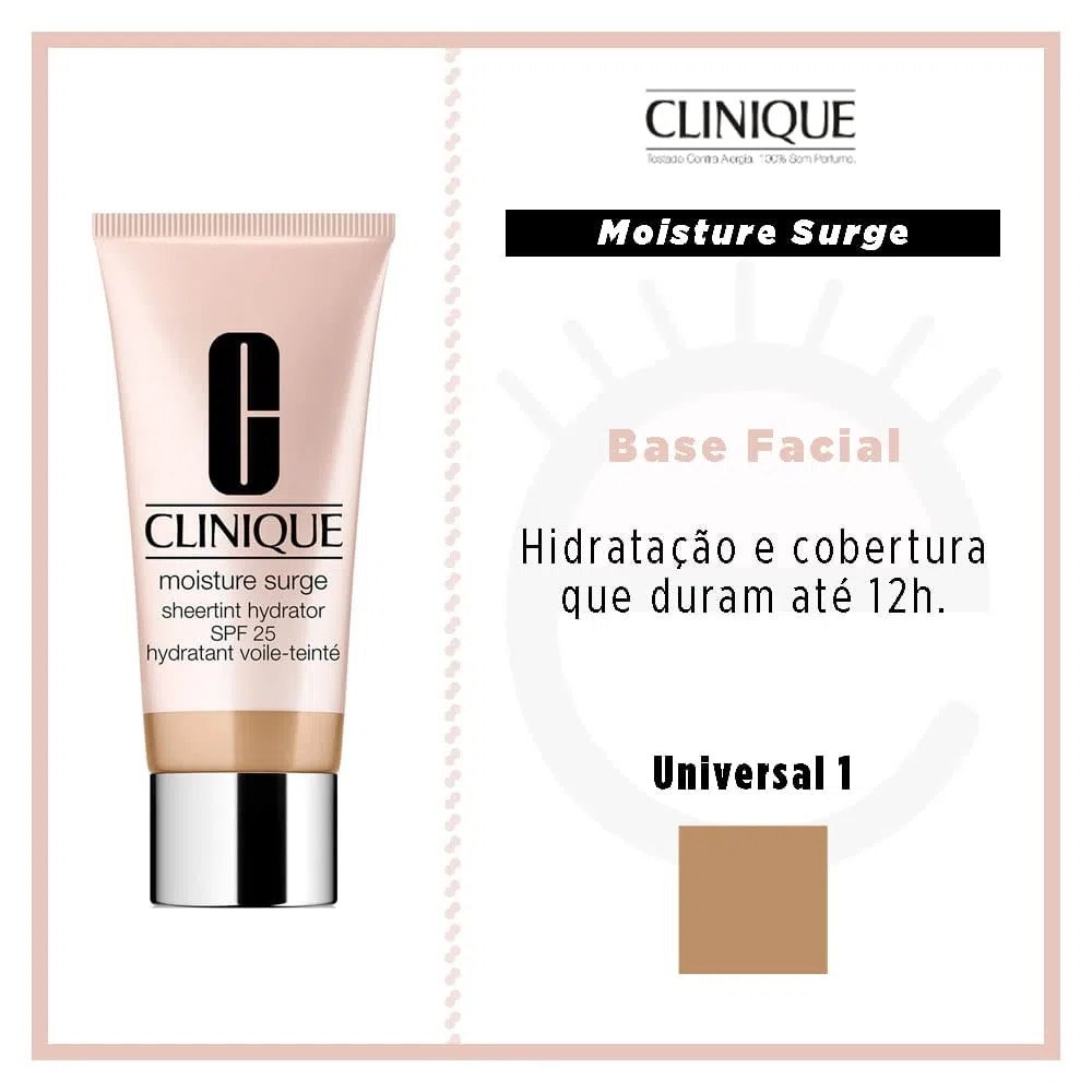 Clinique Moisture Surge Sheertint Hydrator FPS25 BB Cream, 01 Very Light, 40 ml