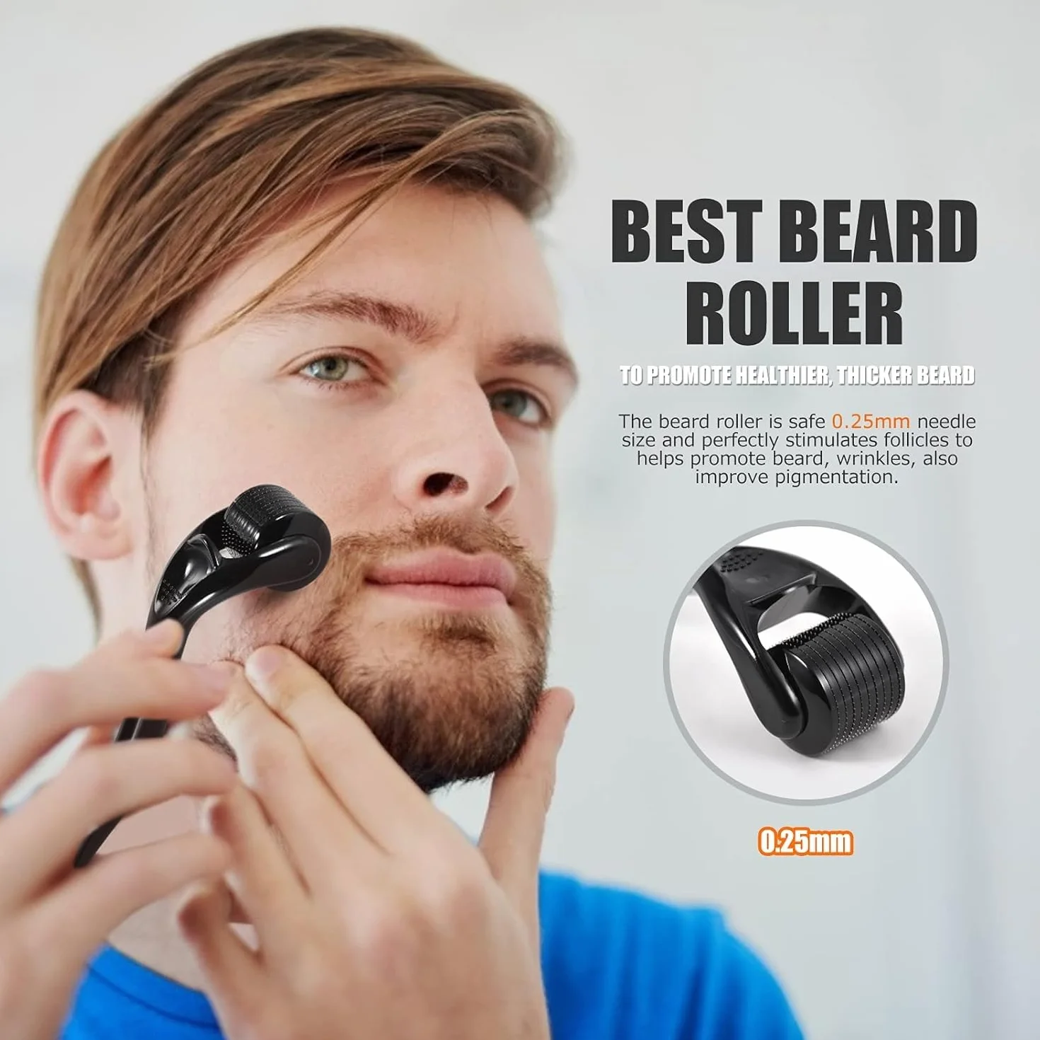 Kit Cuidado Barba Hombre 12 en 1 - Champú, Acondicionador, Aceite, Bálsamo, Rodillo, Afeitadora, Cepillo, Peine, Tijeras - Regalo Original para Hombres/Papá - Incluye Bolsa y Cesta