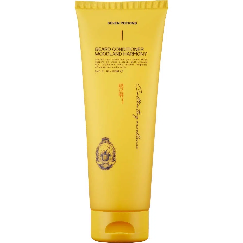 Acondicionador para Barba de Seven Potions - Evita la Picazón y la Caspa - Natural, Vegano, Libre de Crueldad (Woodland Harmony, 250ml)