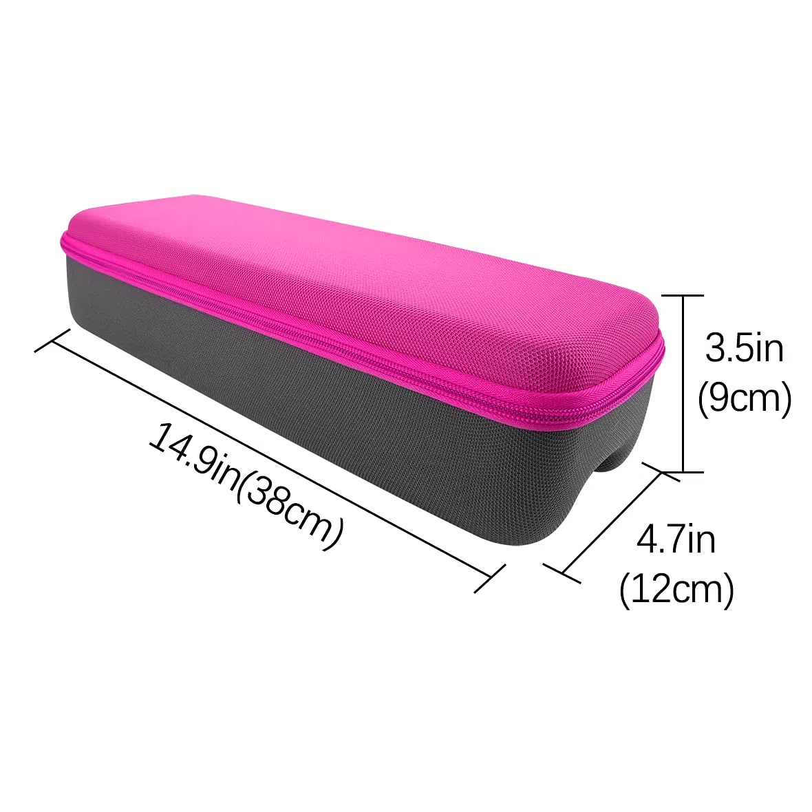 Linkidea Estuche rígido de viaje para cepillo secador de pelo Revlon, secador de pelo de un solo paso y moldeador voluminizador, caja de transporte de cepillo de aire caliente (rojo rosa)