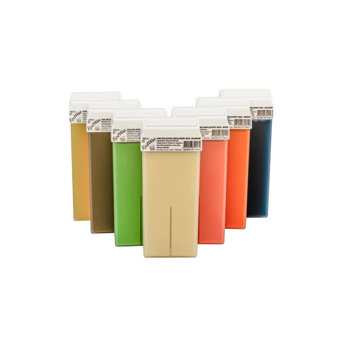Epilwax 24 Cartuchos Roll-On de Cera Depilatoria de Argán 100 ml – Cera Tibia Profesional para Piernas, Axilas y Cuerpo