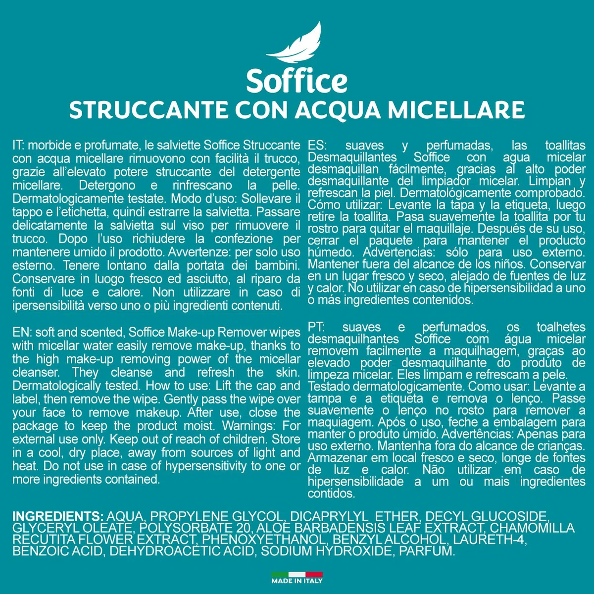 Toallitas desmaquillantes para rostro y ojos con agua micelar – Desmaquillante completo en toallitas, 50 unidades Pop-Up
