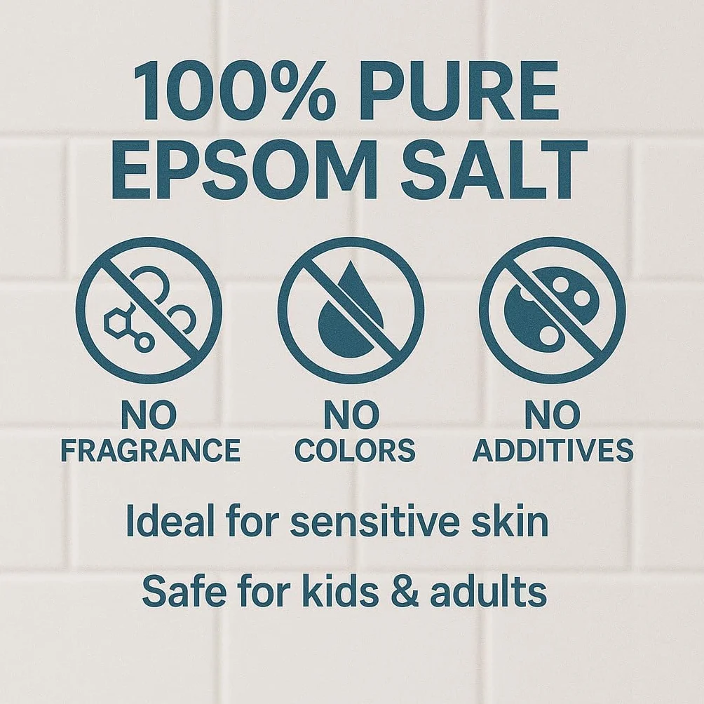 GiDeli Epsom Sal de baño de sulfato de magnesio de 5 kg de calidad farmacéutica en un cubo - 100 % puro sal natural - Baño de pies - Cuidado de la piel - Baño de relajación (5 kg)