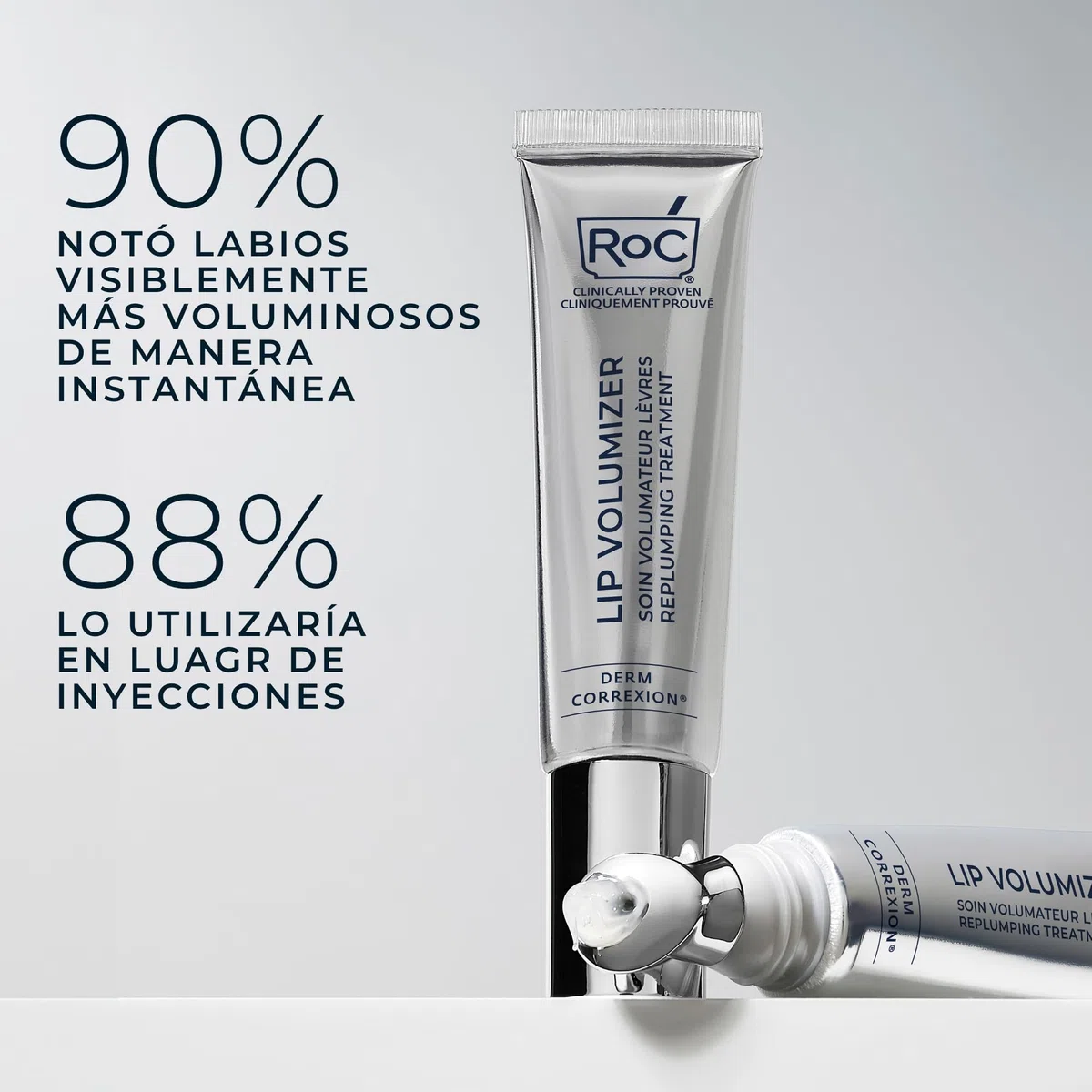 RoC Derm Correxion Lip Volumizer | Bálsamo Rellenador para Labios con Ácido Hialurónico y Péptidos de Colágeno | 10 ml
